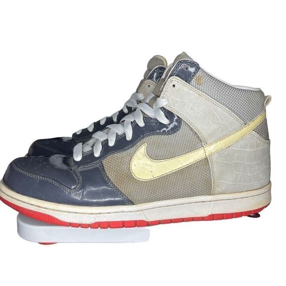 Nike Dunk High Patent Toe Grey Sunburst 317891-011 Size 13 - Picture 2 of 9